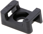 Saddle Tie Mount TM-3S8, L21.9xW15.9 ø4.5, max tie 7.6mm, -40..85°C, Polyamide 6.6, UL94 V2, UV resistant, 100pcs/pck, black