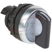 Selector Switch Osmoz, illuminated head, ø22.5mm, 0-1 0-45°, standard handle, IP66/69K IK05, Legrand, white/black