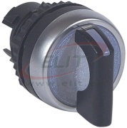 Selector Switch Osmoz, illuminated head, ø22.5mm, 1-0-2 45°-0-45°, standard handle, IP66/69K IK05, Legrand, white/black