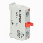 Contact Block ACS, 1NC 10A 600VAC, 2x 2.5mm², screw clamp, mount on control station base, Legrand