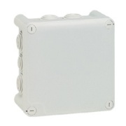 Box Plexo, 130Wx130Hx74D 10glands, IP55 IK07, Legrand, grey