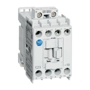 IEC Contactor 100-C, 10kW 23A 3x690VAC, aux. 1NO, cv 230VAC, TS35˄panel mount, Allen-Bradley