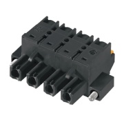 Штекерний роз´єм друкованої плати BLF 7.62HP/06/180F SN BK BX, female plug, 7.62mm, 6P, 180°, 2.5mm², Push In, Weidmüller, black