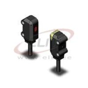 Photoelectric Sensor E3T-ST12 2M, through-beam, 1m, DC, 3-wire, NPN, dark-on, side view, 2m cable