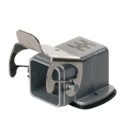 Bulkhead enclosure HDC 04A AWLU, size 1, side-locking clamp on lower side, angled, -40..125°C, IP65, Weidmüller