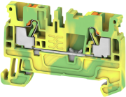 PE Terminal A2C 2.5 PE, 2.5mm² 300A 800V, Push-In, Weidmüller, yegr