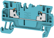Feed-Through Terminal A2C 2.5 BL, 2.5mm² 24A 800V, Push-In, Weidmüller, blue