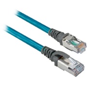 Patch Cord EtherNet™, foil/braided shielded twisted pair, 4x2x24AWG, RJ45 » RJ45, PVC, 0.3m, Allen-Bradley, teal