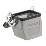 Coupling hood HDC 16D KLU 1PG21G, size 3, end-locking clamp, lower side, high, PG21, IP65, Weidmüller