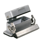 Bulkhead enclosure HDC 16A ADLU, Size 5, end-locking clamp, lower side, standard, with cover, IP65, Weidmüller