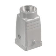 Plug housing HDC 04A TOLU 1M20G, size 1, cable entry from top, side-locking clamp on lower side, diecast aluminium, -40..125°C, M20, IP65, Weidmüller