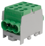 Main Terminal HLAK 35-1/4 M2, 2x35mm²/4x25mm², 125A 400VAC, tinned, TS35, Pollmann, green