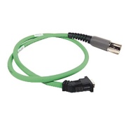 Motor Feedback Cable Kinetix, 600V, SpeedTec DIN Connector (motor end) » flying-lead (drive-end), SIN/COS high-reso./resolver encoder, industrial TPE, 9m cable 22AWG, Allen-Bradley, green