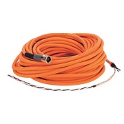 Power Cable Kinetix®, for MP motors, non-flex, SpeedTec DIN motor end to flying-lead drive end, 8A 600V, industrial TPE, 6x 16AWG, 15m, Allen-Bradley, orange