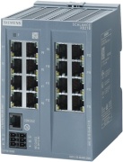 Scalance XB216 керований комутатор, Manageable Layer 2 IE-Switch, 16x 10/100Mbit/s RJ45, 1x console port, diagnostics, LED, redundant power supply, 0..60°C, TS35, Default-Ethernet/IP, Siemens