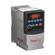 AC Drive PowerFlex4, 0.37kW 2.3A 1x240VAC, LED display, fixed digital keypad, EMC, RS485, frame A, Allen-Bradley