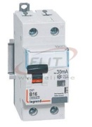 Residual Current Breaker w. Overcurrent Protection DX³, 1B+N 16A 30mA type A 10kA, N right hand, 2M, Legrand