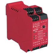 Monitoring Safety Relay MSR138DP, delayed output single-function, input 1NC˄2NC, output 2NO safety/ 3NO delayed safety| 6A 24VDC, 24VAC/VDC, TS35, Allen-Bradley