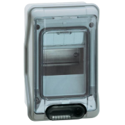 Розподільний щит зовнішньої установки Plexo³, 4M, PE/N 4+4, inc. 3 cable glands, IP65 IK09, Legrand, grey