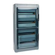 Розподільний щит зовнішньої установки Plexo³, 4x 18M, PE/N 35+35, inc. 18 cable glands, IP65 IK09, Legrand, grey