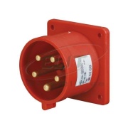 Вилка в щитовом исполнении 3P+N+E 32A 415V, 70x70mm, IP44