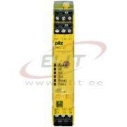 Safety relay PNOZ S2, monitoring of E-STOP˄safety gates˄light barriers, 24VDC 3 n/o 1 n/c, 1-ch., auto/manual/monitored manual reset, Pilz