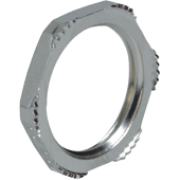 Locknut EMC M50x1.5, cutting teeth, 55| 6.3mm, -60..200°C, nickel-plated brass, Agro