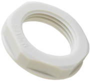 Locknut M12x1.5, thread 5mm, -30..100°C, PA6, Agro, light grey