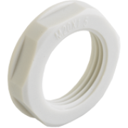 Locknut M20x1.5, thread 6mm, -30..100°C, PA6, Agro, light grey