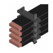 Spacer ˄ Overlapping Support DZP BFX32, max busbar 32x10x1, Teknomega