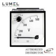 Вольтметр  EP27, change-over switch, direct 500VAC/ L1/L2/L3-N 300VAC, cl.1.5, scala 90°, terminal cover, -25..40°C, 72x72mm, Lumel