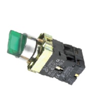Перемикач D22 LED з підсвічуванням, 1-2, 1no+1nc 10A 250VAC, IP40, green