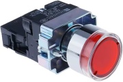 Кнопка D22 LED з підсвічуванням, 1nc 10A 250VAC, IP40, red