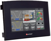 PLC˄HMI Samba, 7-in. 65k (16-bit) color TFT LCD flat LED backlight, touchscreen, 12DI ˄2AI ˄1RTD ˄1TC, 8RO ˄2AO, CANBus/USB, RCT, cv 24VDC, IP66/65 ˄NEMA4X, Unitronics
