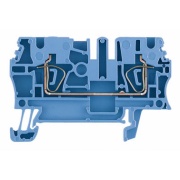 Прохідна клема, Пружинне з´єднання ZDU 2.5 BL, 24A 800V, tension clamp, Weidmüller, blue