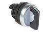 Selector Switch Osmoz, illuminated head, ø22.5mm, 0-1 0-45°, standard handle, IP66/69K IK05, Legrand, white/black