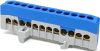 N-шина ізольована N12-F2, 12x16mm², 63A 690V, TS35, Z2, Pollmann, блакитна