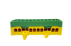 PE-шина ізольована PE12-F2, 12x16mm², 63A 690V, TS35, Z2, Pollmann, жовто-зелений