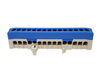 N-шина ізольована N15-F2, 15x16mm², 63A 690V, TS35, Z2, Pollmann, блакитна