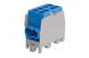 Main Terminal HLAK 25-1/2 M2, 2x25mm²/2x16mm², 80A 400VAC, tinned, TS35, Pollmann, blue