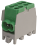 Main Terminal HLAK 25-1/2 M2, 2x25mm²/2x16mm², 80A 400VAC, tinned, TS35, Pollmann, green