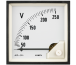 Moving-Iron Voltmeter EA19, 100VAC, scala 90°, 96x96mm/ □92x92mm, Lumel