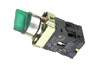 Перемикач D22 LED з підсвічуванням, 1-2, 1no+1nc 10A 250VAC, IP40, green